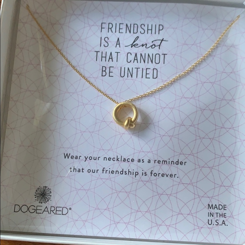 Dogeared friendship knot necklace